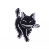 Picture of Fabric Iron On Patches Appliques (With Glue Back) Craft Black Cat 6.1cm x 4.7cm, 5 PCs