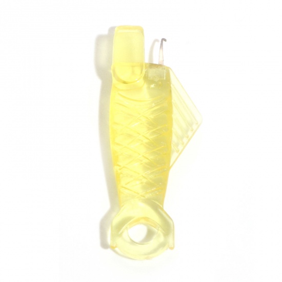 Immagine di Plastica Strumenti per Cucitura Pesce Giallo 3.3cm x 1.2cm, 20 Pz