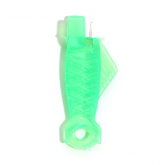 Immagine di Plastica Strumenti per Cucitura Pesce Verde 3.3cm x 1.2cm, 20 Pz