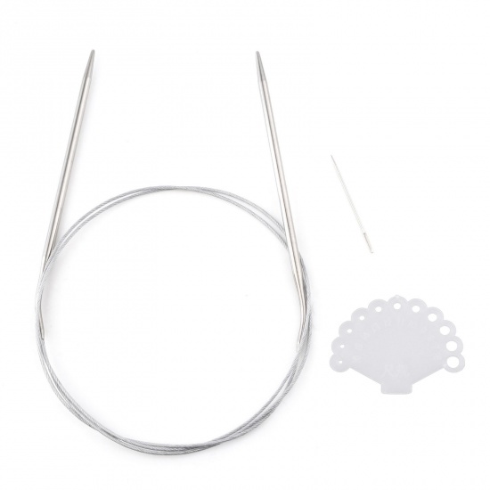 Picture of 4.5mm Stainless Steel Circular Knitting Needles 120cm(47 2/8") long, 1 Set