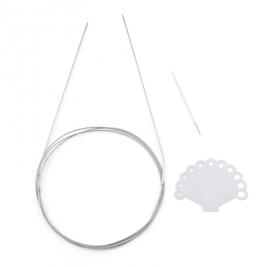 Picture of 1.4mm Stainless Steel Circular Knitting Needles 120cm(47 2/8") long, 1 Set