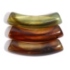 Picture of Acrylic Beads Curved Tube Brown About 3.2cm x 0.8cm, Hole: Approx 1.6mm, 50 PCs