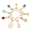 Picture of Alloy Birthstone Knitting Stitch Markers KC Gold Plated 4.1cm x 1.5cm, 1 Set ( 9 PCs/Set)