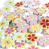 Picture of Wood Flora Collection Buttons Scrapbooking 2 Holes Sakura Flower At Random Color 19mm x 18mm, 50 PCs