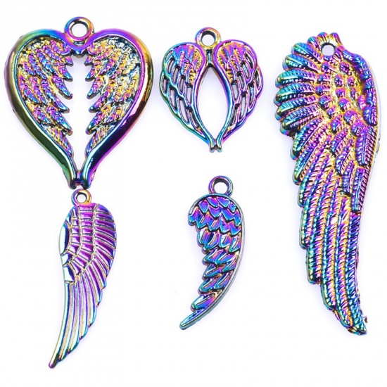 Picture of Zinc Based Alloy Charms AB Color Wing Plating 1 Set ( 5 PCs/Set)