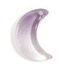 Picture of Glass Galaxy Charms Half Moon Dark Purple Gradient Color 16mm x 11mm, 30 PCs