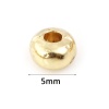 Immagine di Lega di Zinco Schiaccini Perline Oro riempito Tondo Circa 5mm Dia, Foro:Circa 1.6mm, 20 Pz