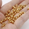 Immagine di Lega di Zinco Schiaccini Perline Oro riempito Tondo Circa 5mm Dia, Foro:Circa 1.6mm, 20 Pz