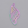 Picture of Stainless Steel Insect Pendants Multicolor Butterfly Wing Filigree 4.5cm x 2cm, 2 PCs