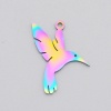 Picture of Stainless Steel Charms Multicolor Bird Animal 21mm x 19mm, 2 PCs