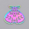 Picture of Stainless Steel Insect Pendants Multicolor Moth Hollow 3cm x 2.8cm, 2 PCs