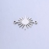 Picture of Stainless Steel Connectors Silver Tone Sun 19mm x 14.5mm, 2 PCs