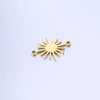 Picture of Stainless Steel Connectors Gold Plated Sun 19mm x 14.5mm, 2 PCs