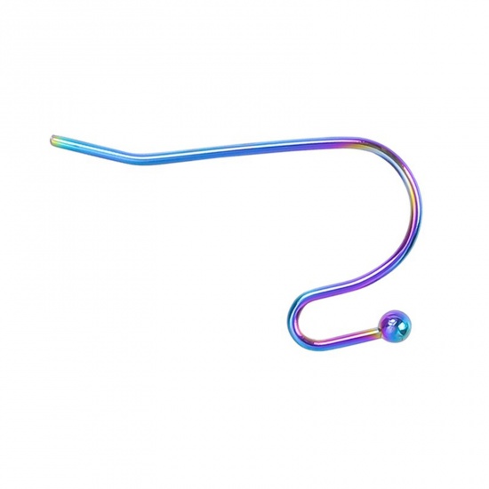 Imagen de Acero Inoxidable Gancho para la oreja Multicolor Con Lazo 21mm x 15mm, Post/ Wire Size: (20 gauge), 10 Unidades