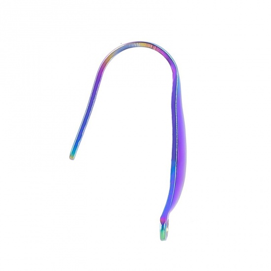 Imagen de Acero Inoxidable Gancho para la oreja Multicolor Con Lazo 19mm x 14mm, Post/ Wire Size: (20 gauge), 10 Unidades