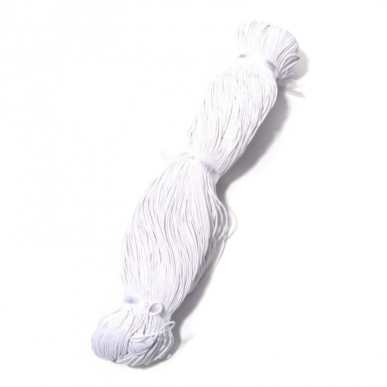 綿 コットン ジュエリー ワックスロープ 白 1.5mm、 1 巻 (約 350 メートル/巻) の画像