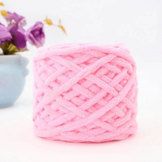 テリレンスーパーソフトヤーン 毛糸 編み物 手編み糸  ピンク 1 巻 の画像