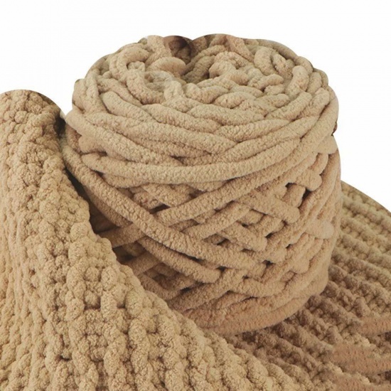 テリレンスーパーソフトヤーン 毛糸 編み物 手編み糸  カーキ色 1 巻 の画像