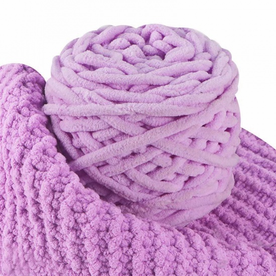 テリレンスーパーソフトヤーン 毛糸 編み物 手編み糸  薄紫色 1 巻 の画像