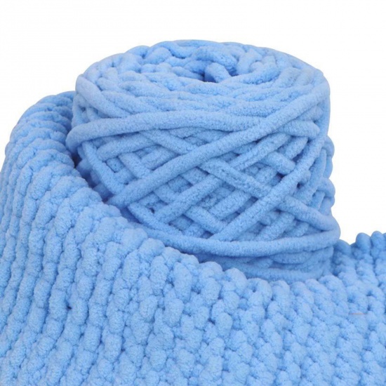 テリレンスーパーソフトヤーン 毛糸 編み物 手編み糸  水色 1 巻 の画像
