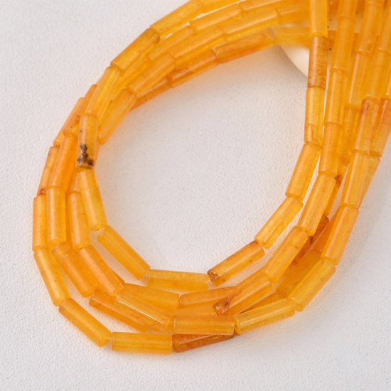 Bild von Topas ( Natur ) Ins Stil Perlen Zylinder Gelb ca. 13mm x 4mm, Loch:ca. 0.6mm, 1 Strang (ca. 28 Stück/Strang)
