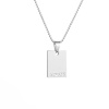 Picture of 304 Stainless Steel Stylish Necklace Silver Tone English Vocabulary Message " Always " 39cm(15 3/8") long, 1 Piece
