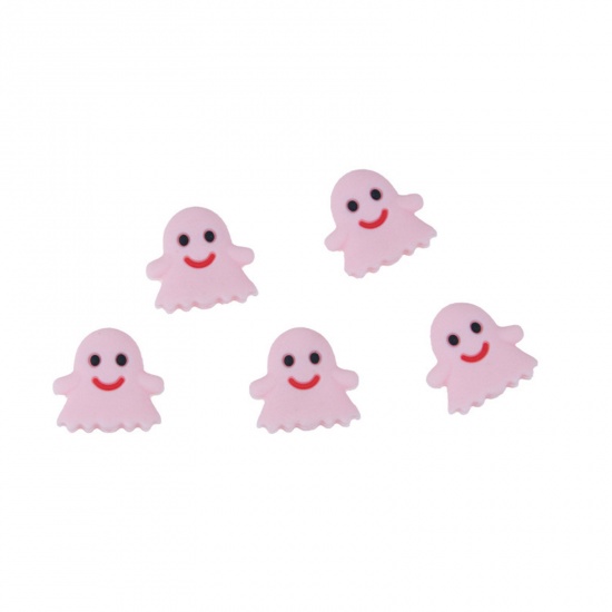 Immagine di Silicone Halloween Spacer Beads Halloween Ghost Pink About 25mm x 23.5mm, Hole: Approx 3mm, 2 PCs