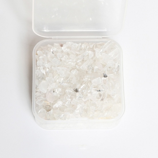 Bild von Quarz Rock Kristall ( Natur ) Halbedelstein (Ohne Loch) Chip Perlen Weiß 3mm - 2mm, 1 Box