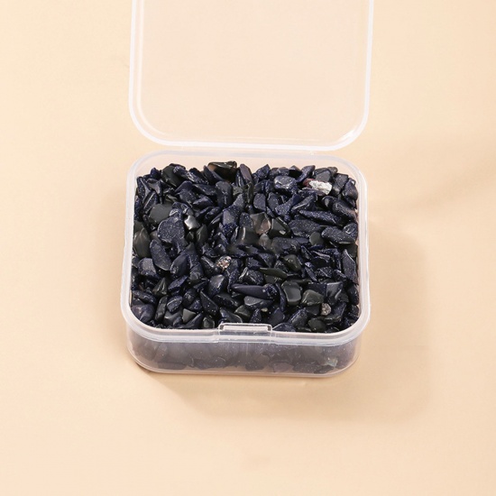 Bild von Blau-Sandstein ( Synthetisch ) Halbedelstein (Ohne Loch) Chip Perlen Blau 3mm - 2mm, 1 Box