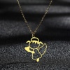 Picture of 304 Stainless Steel Stylish Link Cable Chain Necklace Gold Plated Fairy Hollow 45cm(17 6/8") long, 1 Piece