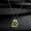 Picture of 304 Stainless Steel Stylish Link Cable Chain Necklace Gold Plated Atom Cup Hollow 45cm(17 6/8") long, 1 Piece