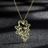 Picture of 304 Stainless Steel Stylish Link Cable Chain Necklace Gold Plated Girl Hollow 45cm(17 6/8") long, 1 Piece