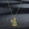 Picture of 304 Stainless Steel Stylish Link Cable Chain Necklace Gold Plated Geometric Hollow 45cm(17 6/8") long, 1 Piece