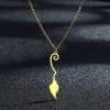 Picture of 304 Stainless Steel Halloween Link Cable Chain Necklace Gold Plated Broom 45cm(17 6/8") long, 1 Piece