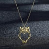 Picture of 304 Stainless Steel Halloween Link Cable Chain Necklace Gold Plated Owl Animal Hollow 45cm(17 6/8") long, 1 Piece