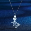 Picture of 304 Stainless Steel Cute Link Cable Chain Necklace Silver Tone Mermaid Hollow 45cm(17 6/8") long, 1 Piece