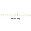Picture of Iron Based Alloy Link Cable Chain Necklace Gold Plated 36.5cm(14 3/8") long, Chain Size: 2mm, 1 Packet ( 10 PCs/Packet)