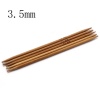 Picture of (US4 3.5mm) Bamboo Double Pointed Knitting Needles Brown 13cm(5 1/8") long, 5 PCs