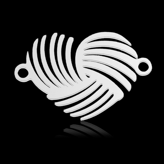 Immagine di 304 Acciaio Inossidabile Charms Cuore Tono Argento 19mm x 12mm, 2 Pz