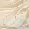 Imagen de 304 Acero Inoxidable día de San Valentín Cable Cadena Cruz Collar con Colgante 18k Chapado en Oro Corazón Transparente Rhinestone 41cm longitud, 1 Unidad