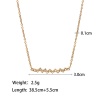 Imagen de 304 Acero Inoxidable Sencillo Cable Cadena Cruz Collar con Colgante 18k Chapado en Oro Hoja Transparente Rhinestone 38cm longitud, 1 Unidad