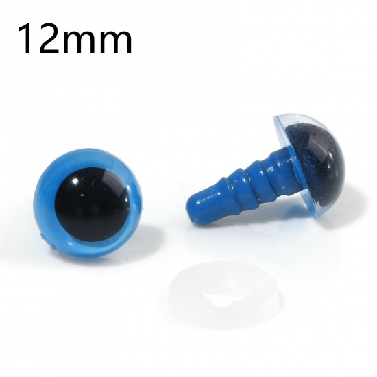 Bild von Plastic DIY Handmade Craft Materials Accessories Blue Toy Eye 12mm Dia., 20 Sets