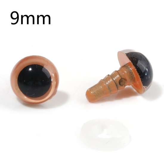Bild von Plastic DIY Handmade Craft Materials Accessories Light Beige Toy Eye 9mm Dia., 20 Sets