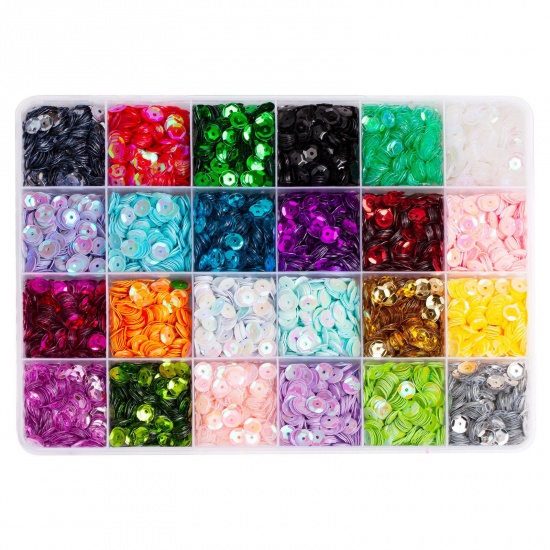 Picture of Plastic Resin Jewelry Craft Filling Material Multicolor Sequins Laser 19cm x 13.5cm, 1 Set