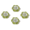Picture of Acrylic Flora Collection Beads Yellow-green Flower About 13mm x 12mm, Hole: Approx 1.2mm, 10 PCs