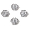 Picture of Acrylic Flora Collection Beads French Gray Flower About 13mm x 12mm, Hole: Approx 1.2mm, 10 PCs