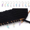 Imagen de Cobre & Acrílico Knitting Stitch Markers 0-9 Tono de Plata Al Azar Número 3.1cm x 1.1cm, 1 Juego ( 10Unidades/Juego)