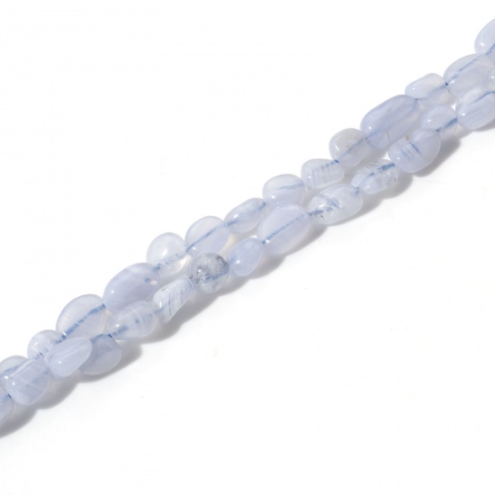 Bild von Achat ( Natur ) Perlen Unregelmäßig Blau Violett ca. 6mm x 8mm, 1 Strang (ca. 47 Stück/Strang)