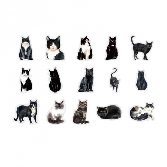 Immagine di PET DIY Scrapbook Deco Stickers Black Cat Animal 1 Set ( 30 PCs/Set)