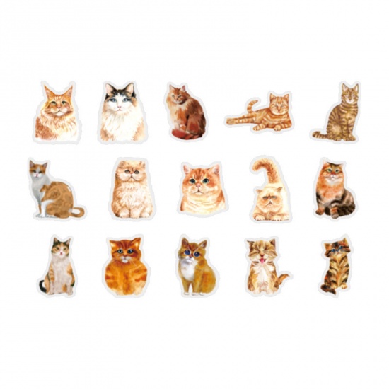 Immagine di PET DIY Scrapbook Deco Stickers Yellow Cat Animal 1 Set ( 30 PCs/Set)